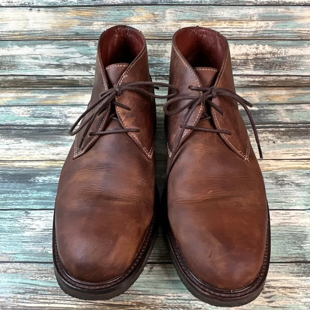 Johnston & Murphy Chukka Boots Mens 9.5M Brown Leather Lace Up Dress Work Ankle